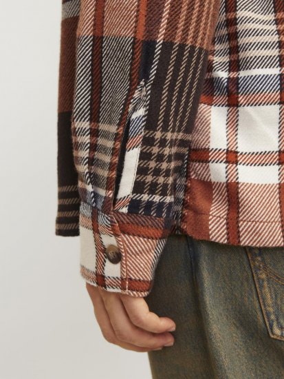 Jack & Jones Darren Flannel Overshirt bruin - Overhemden - Overhemden Grote Maten Heren