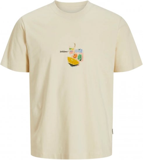 Jack & Jones Varenna Crew Neck T-Shirt Antique White - T-shirts - Grote Maten T-shirts Heren