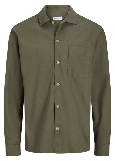 Jack & Jones Tristan Overshirt kaki - Overhemden - Overhemden Grote Maten Heren