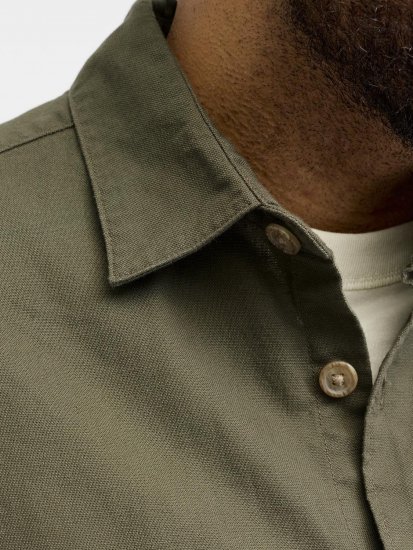Jack & Jones Tristan Overshirt kaki - Overhemden - Overhemden Grote Maten Heren