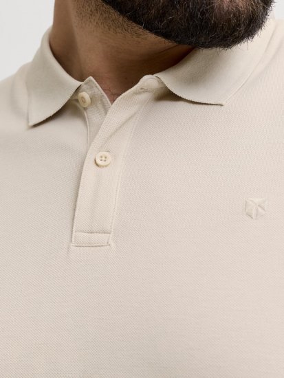 Jack & Jones Weston Polo Lichtbeige - Polo shirts - Grote Maten Poloshirts Heren