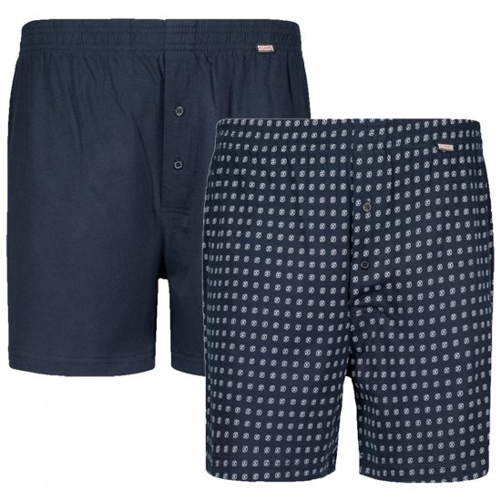 Adamo Dean Boxershorts 2-pack Navy - Ondergoed & Zwem - Grote Maten Ondergoed Heren