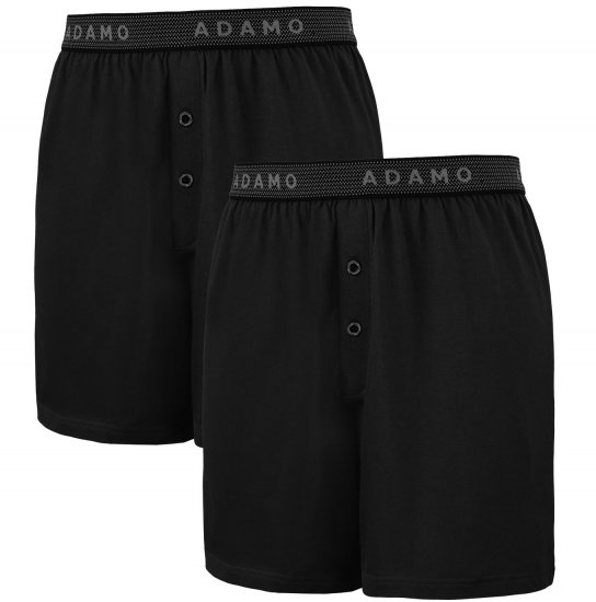 Adamo Jonas Boxershorts Black 2-pack - Ondergoed & zwem - Grote Maten Ondergoed Heren