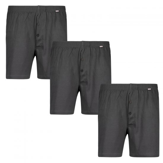 Adamo James Boxershorts 3-pack Charcoal - Ondergoed & zwem - Grote Maten Ondergoed Heren
