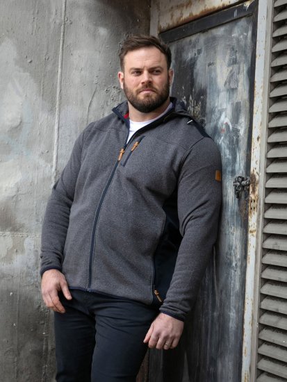 D555 Conrad Detachable Hood Bonded Fleece Zip Through Hoody Navyblauw - Sweaters & hoodies - Sweaters & Hoodies Grote Maten Heren
