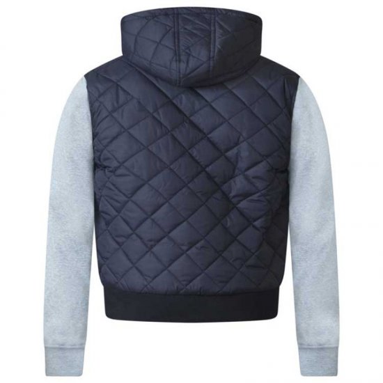 D555 Willie Hooded Quilted Jacket with Fleece sleeves - Jassen - Grote Maten Herenjassen