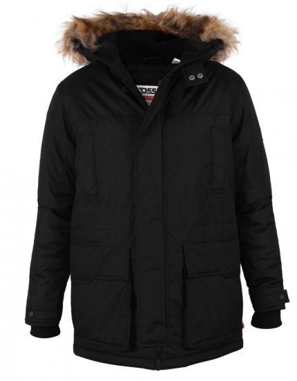 D555 Lovett Parka Black - Jassen - Grote Maten Herenjassen