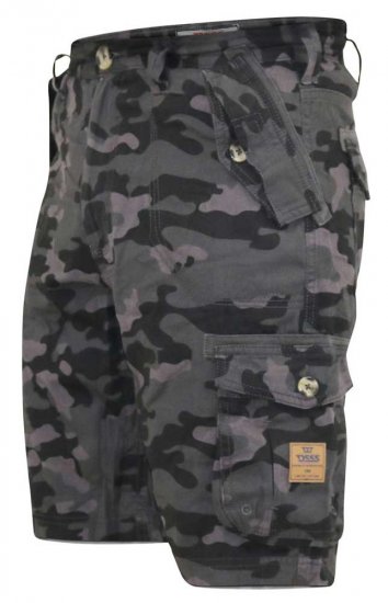 D555 ZAVIER Camo Cotton Cargo Shorts - Korte broeken - Grote Maten Korte Broeken Heren