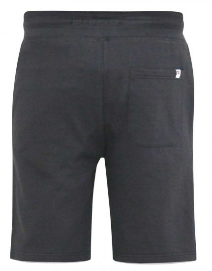 D555 STEFAN1 Elasticated Waist Loop Back Shorts Black - Joggingbroeken & shorts - Joggingbroeken & Shorts Heren Grote Maten