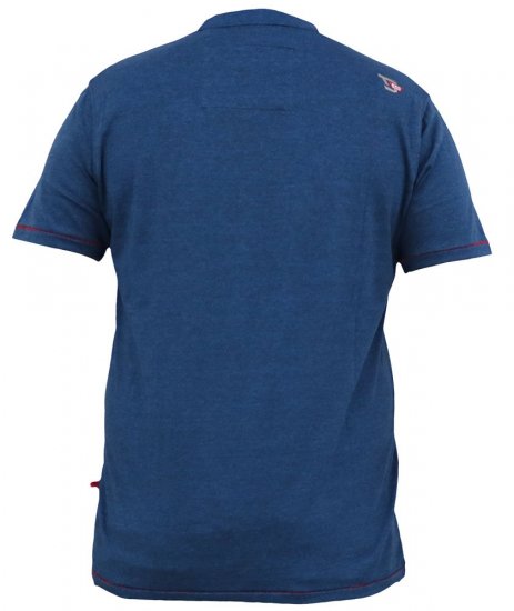 D555 BRADFORD Skeleton Biker Printed T-Shirt Navy - T-shirts - Grote Maten T-shirts Heren