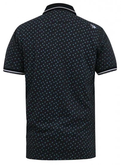 D555 WILSON AO Printed Polo Shirt Black - Polo shirts - Grote Maten Poloshirts Heren
