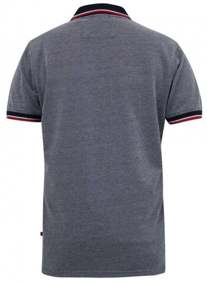 D555 KEMSTON Birds Eye Pique Polo Navy/White - Polo shirts - Grote Maten Poloshirts Heren