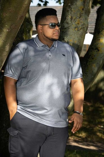 D555 GIBRALTAR Pique Polo Blue - Polo shirts - Grote Maten Poloshirts Heren