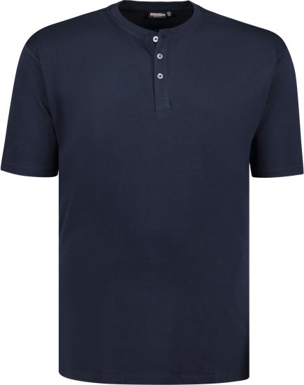 Adamo Silas Regular fit Serafino T-shirt Navy - T-shirts - Grote Maten T-shirts Heren