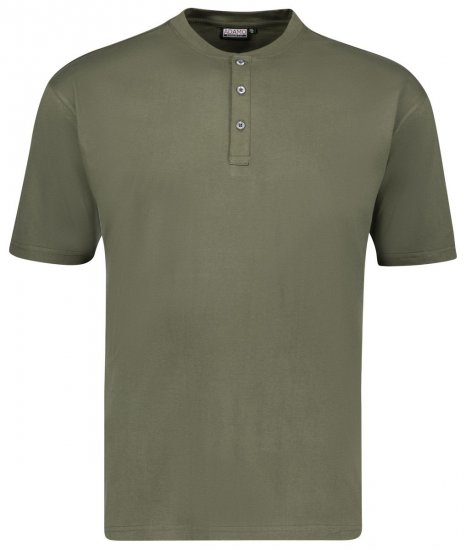 Adamo 139011 Serafino T-shirt Olijfgroen - T-shirts - Grote Maten T-shirts Heren