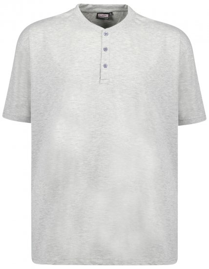Adamo Silas Regular fit Serafino T-shirt Grey - T-shirts - Grote Maten T-shirts Heren