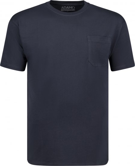 Adamo Kody Regular fit T-shirt with Pocket Navy - T-shirts - Grote Maten T-shirts Heren