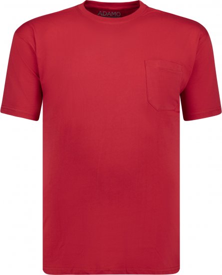 Adamo Kody Regular fit T-shirt with Pocket Red - T-shirts - Grote Maten T-shirts Heren