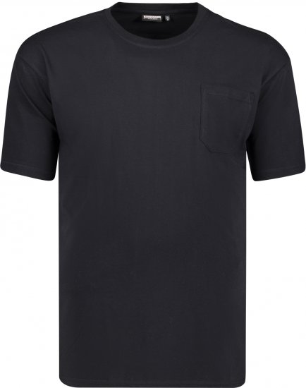 Adamo Kody Regular fit T-shirt with Pocket Black - T-shirts - Grote Maten T-shirts Heren