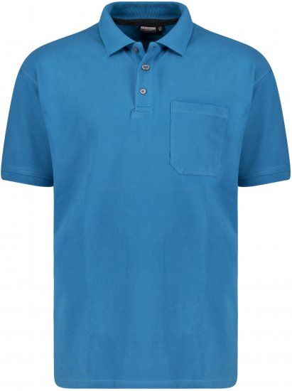 Adamo Klaas Regular fit Polo Shirt with Pocket Petrol - Polo shirts - Grote Maten Poloshirts Heren
