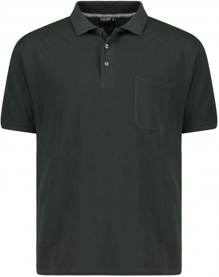 Adamo Klaas Regular fit Polo Shirt with Pocket Pine Green - Polo shirts - Grote Maten Poloshirts Heren