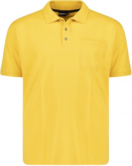 Adamo Klaas Regular fit Polo Shirt with Pocket Yellow - Polo shirts - Grote Maten Poloshirts Heren