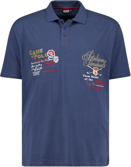 Adamo DURBAN Regular fit Polo Shirt Navy - Polo shirts - Grote Maten Poloshirts Heren