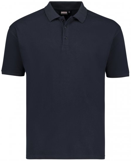 Adamo Stephan Waffelpique Poloshirt Navy - Polo shirts - Grote Maten Poloshirts Heren