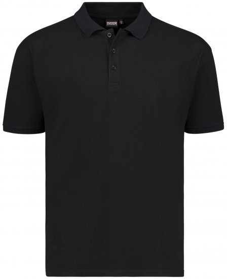 Adamo Stephan Waffelpique Poloshirt Black - Polo shirts - Grote Maten Poloshirts Heren