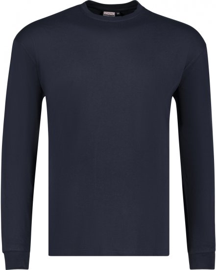 Adamo Floyd Comfort fit Long sleeve T-shirt Navy - T-shirts - Grote Maten T-shirts Heren