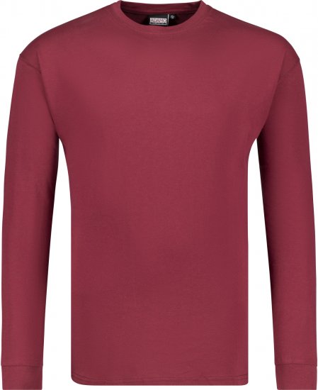 Adamo Floyd Comfort fit Long sleeve T-shirt Burgundy - T-shirts - Grote Maten T-shirts Heren