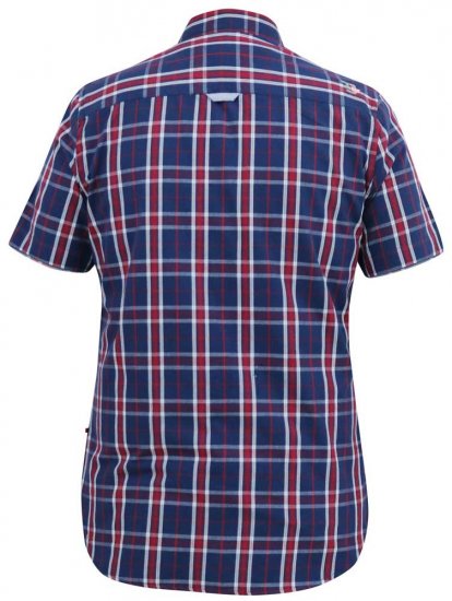 D555 ROYSTON S/S Shirt Navy - Overhemden - Overhemden Grote Maten Heren