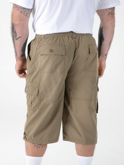 D555 Mason 3/4-broek met zijzakken Beige - Korte broeken - Grote Maten Korte Broeken Heren