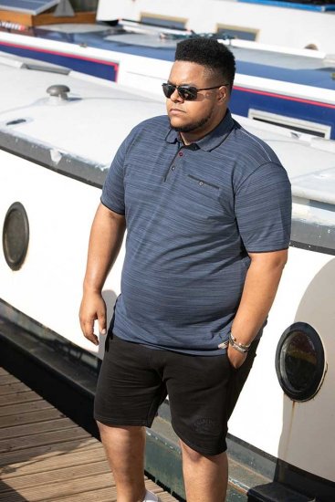 D555 FOXLEY Pique Reno Polo Navy - Polo shirts - Grote Maten Poloshirts Heren