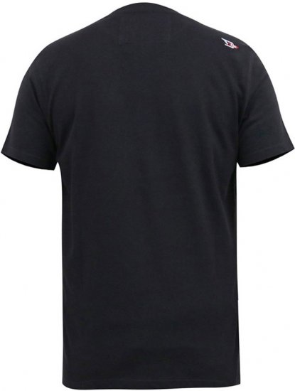 D555 EDWALTON NYCTY Camo Printed Crew Neck T-Shirt Washed Black - T-shirts - Grote Maten T-shirts Heren