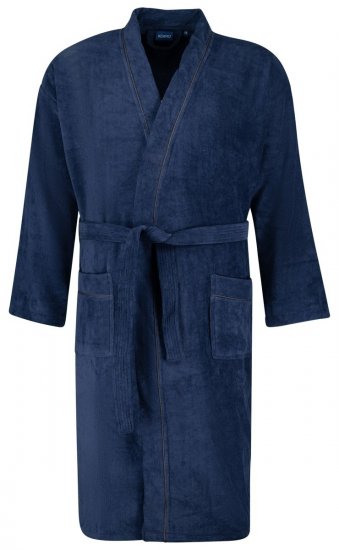 Adamo 149014 Badjas van velours Donkerblauw - Ondergoed & zwem - Grote Maten Ondergoed Heren