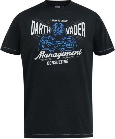 D555 SOLO Official Star Wars Management Consulting Printed T-Shirt Black Reno - T-shirts - Grote Maten T-shirts Heren