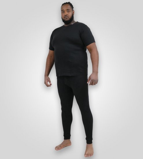 D555 Motherwell Thermal Short Sleeve T-Shirt Black - Ondergoed & zwem - Grote Maten Ondergoed Heren