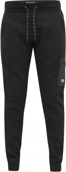 D555 COTGRAVE Couture Elasticated Waistband Jogger With Woven Fabric Trim Black - Joggingbroeken & shorts - Joggingbroeken & Shorts Heren Grote Maten