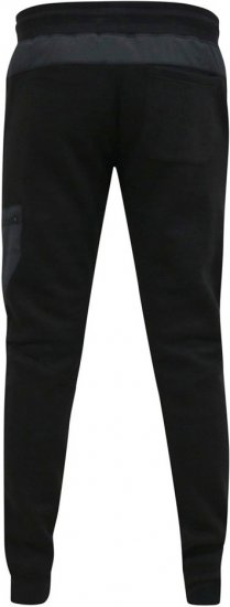 D555 COTGRAVE Couture Elasticated Waistband Jogger With Woven Fabric Trim Black - Joggingbroeken & shorts - Joggingbroeken & Shorts Heren Grote Maten