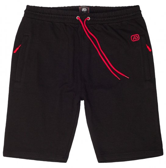 Adamo Marcel Ottoman Sweatshorts Black - Joggingbroeken & shorts - Joggingbroeken & Shorts Heren Grote Maten