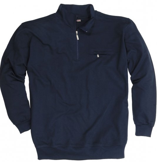 Adamo Athen Sweatshirt Half Zipper Navy - Sweaters & hoodies - Sweaters & Hoodies Grote Maten Heren