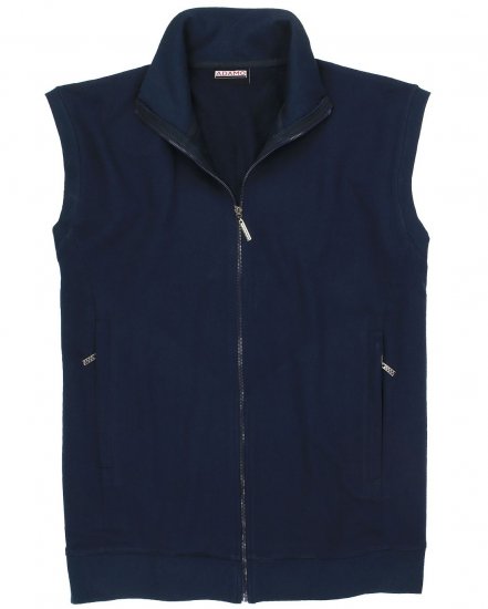 Adamo Athen Sweatvest Full Zipper Navy - Sweaters & hoodies - Sweaters & Hoodies Grote Maten Heren
