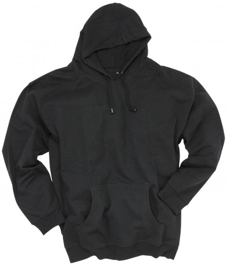 Adamo Athen Hoodie without Zipper Black - Sweaters & hoodies - Sweaters & Hoodies Grote Maten Heren