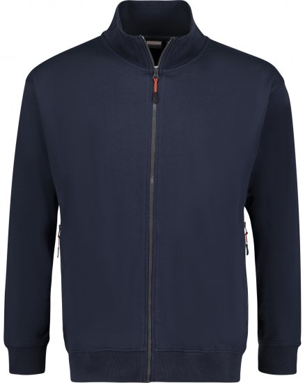 Adamo 159304 Trui met rits Donkerblauw - Sweaters & hoodies - Sweaters & Hoodies Grote Maten Heren