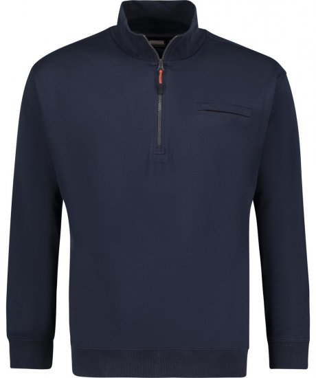 Adamo 159305 Sweater met opstaande kraag en rits Donkerblauw - Sweaters & hoodies - Sweaters & Hoodies Grote Maten Heren