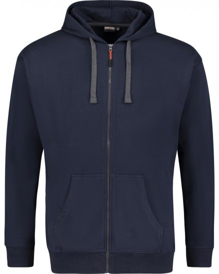 Adamo 159306 Hoodie met rits Donkerblauw - Sweaters & hoodies - Sweaters & Hoodies Grote Maten Heren