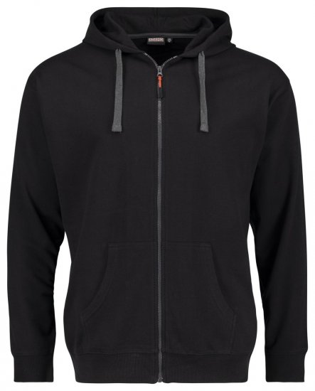 Adamo 159306 Hoodie met rits Zwart - Sweaters & hoodies - Sweaters & Hoodies Grote Maten Heren