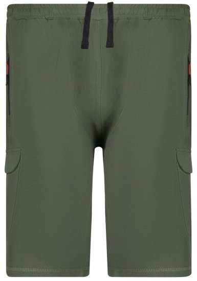 Adamo 159308 Cargoshort Olijfgroen - Joggingbroeken & shorts - Joggingbroeken & Shorts Heren Grote Maten