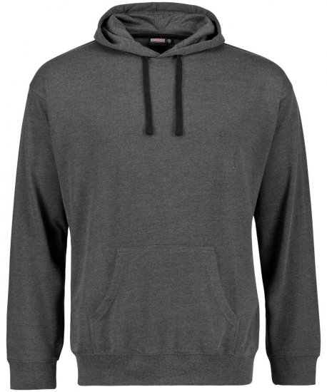 Adamo 159310 Hoodie Donkergrijs melange - Sweaters & hoodies - Sweaters & Hoodies Grote Maten Heren